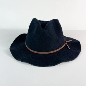 Brixton NWOT Black Womens Valley Fedora Wool Felt Hat Size OS